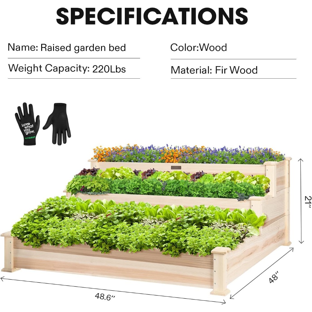 3 Katmanlı Yükseltilmiş Bahçe  - Gardening Tools Images incelemesi ve fiyatı