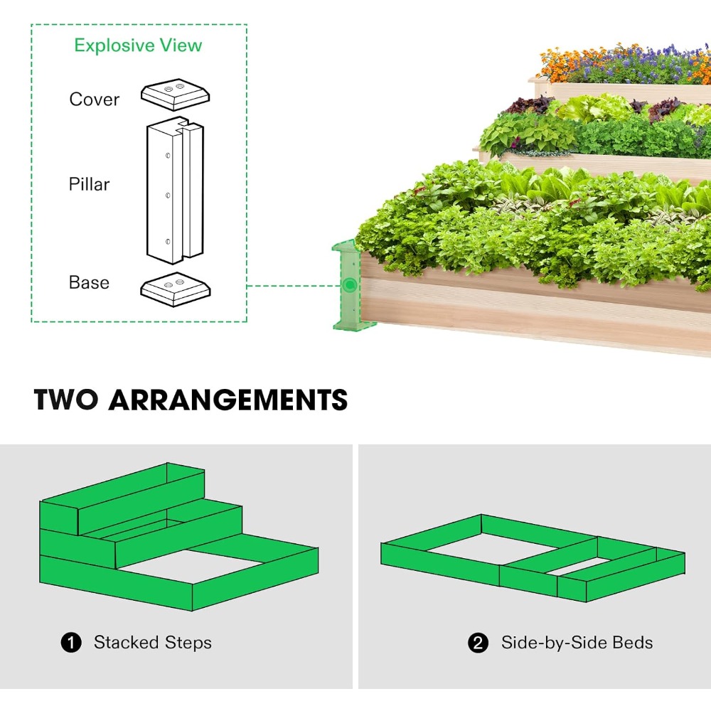 3 Katmanlı Yükseltilmiş Bahçe  - Gardening Tools Images incelemesi ve fiyatı